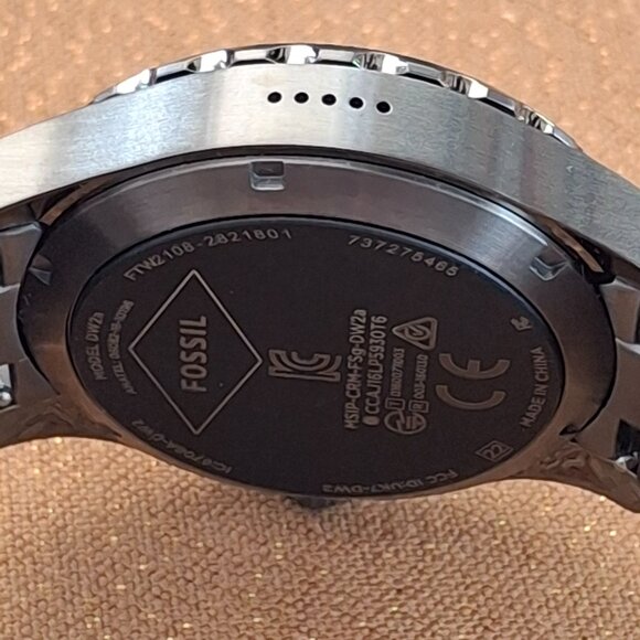 FOSSIL Q Marshal Gen 2 Smartwatch Smoke Gunmetal Stainless Steel 45mm FTW2108 - Picture 13 of 16